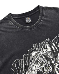 Uomo | T-Shirt Nera "Surf Is Not Dead" Effetto Slavato - Scorpion Bay