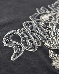 Uomo | T-Shirt Nera "Surf Is Not Dead" Effetto Slavato - Scorpion Bay