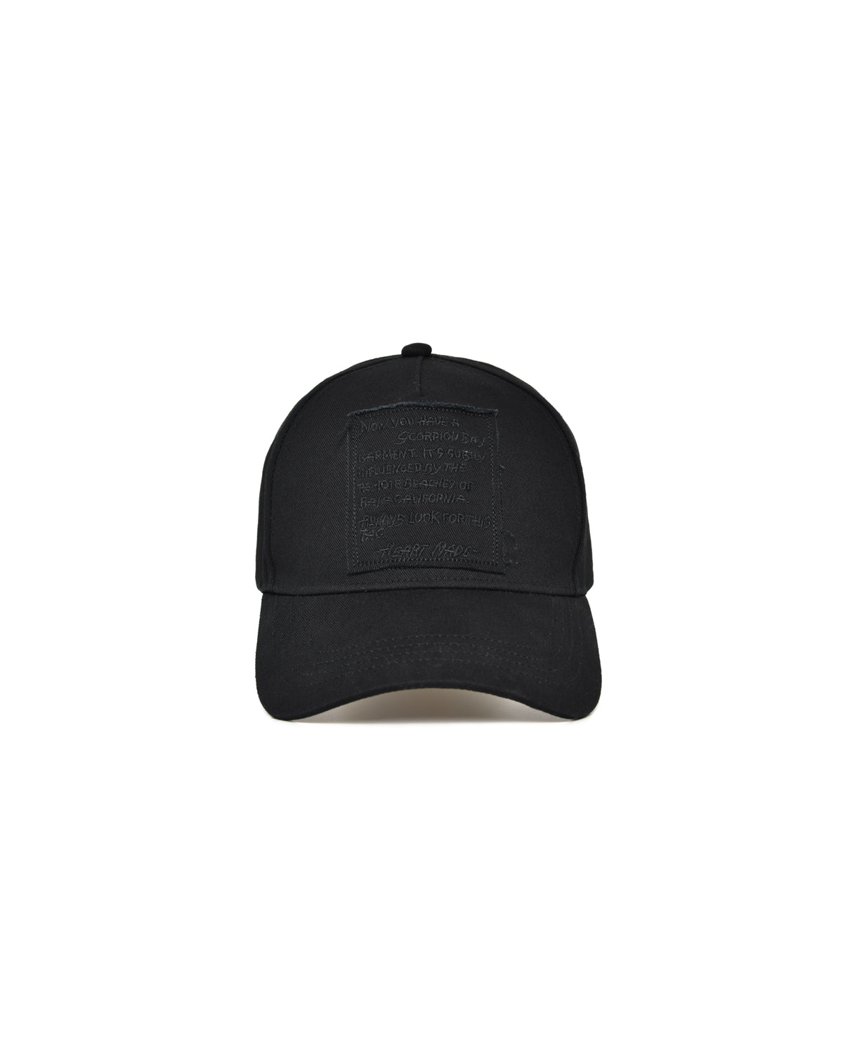 Black 100% Cotton Baseball Cap With Embroidered Vanlife Label