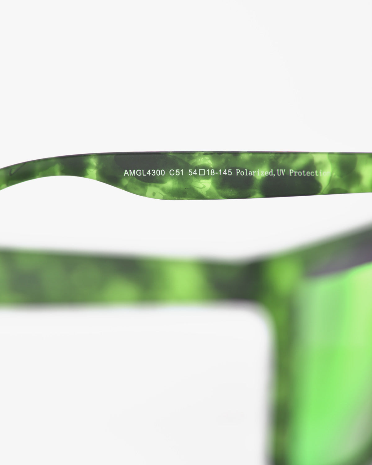 Green Marbled Effect Sunglasses With Fluorescent Mirror Lens