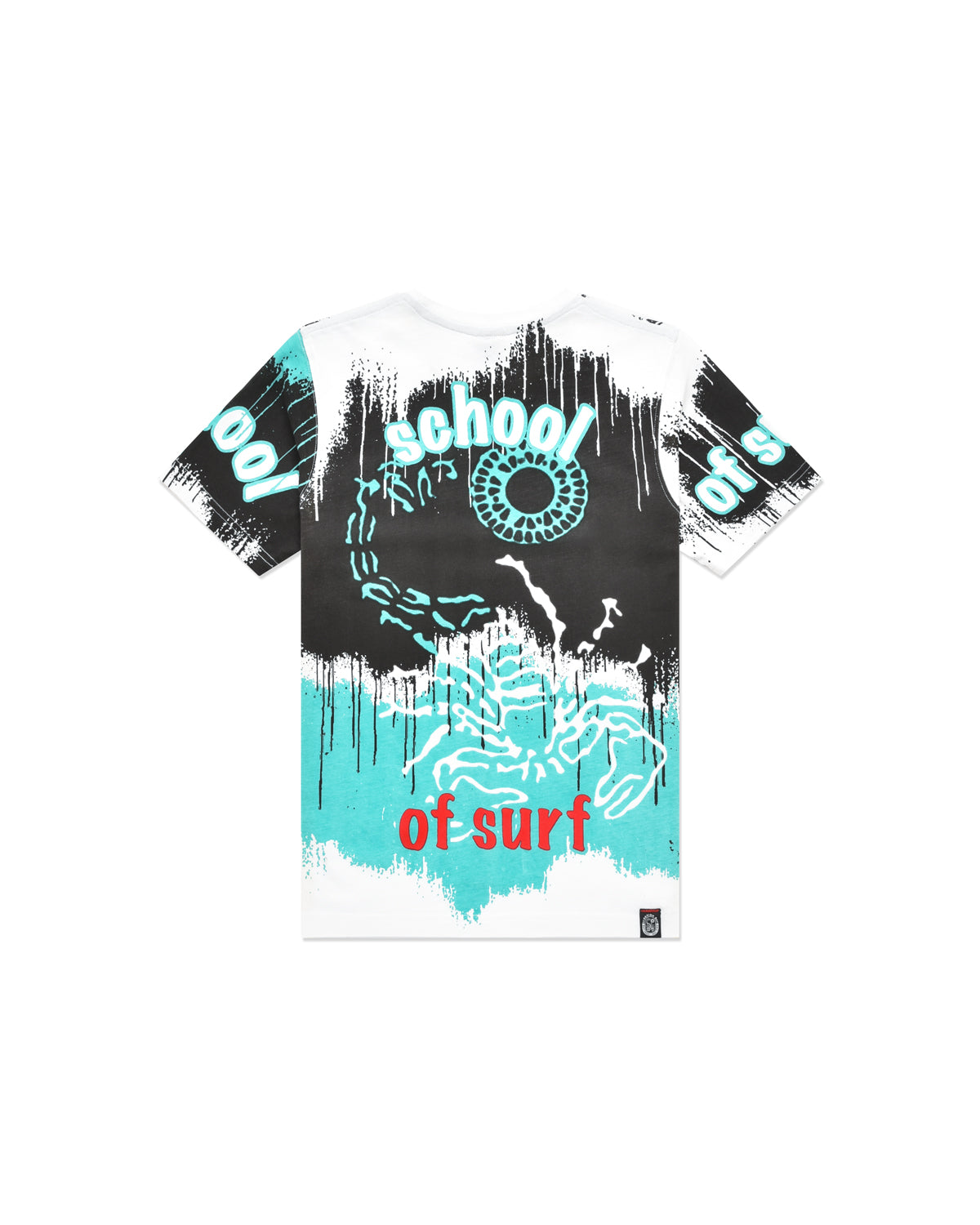 Kid | Aquamarine T-Shirt 100% Cotton With 'Robo Skull On Fire' Print