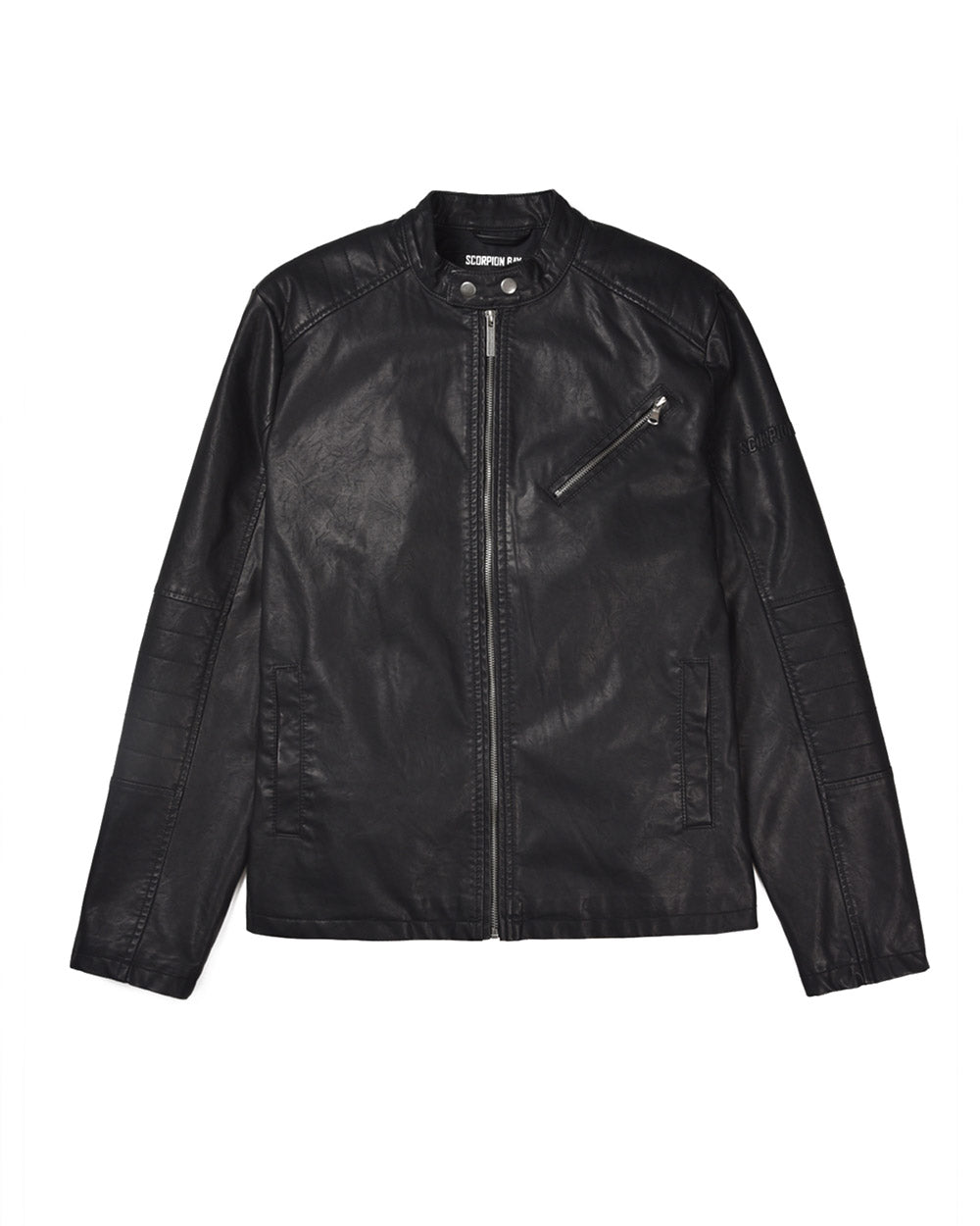 Man | Black Eco-Leather Biker Jacket