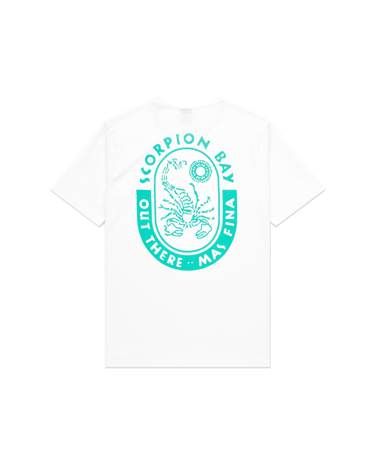 Uomo | T-Shirt Scorpion Bay Iconica In 100% Cotone Bianca/ Acquamarina