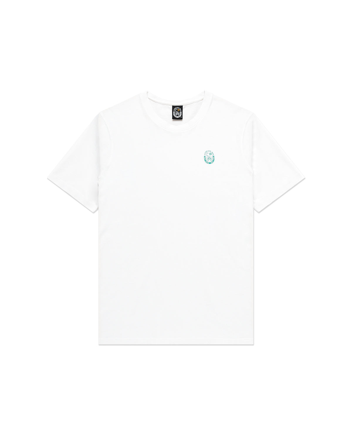 Man | Scorpion Bay Iconic 100% Cotton T-Shirt White/ Aquamarine