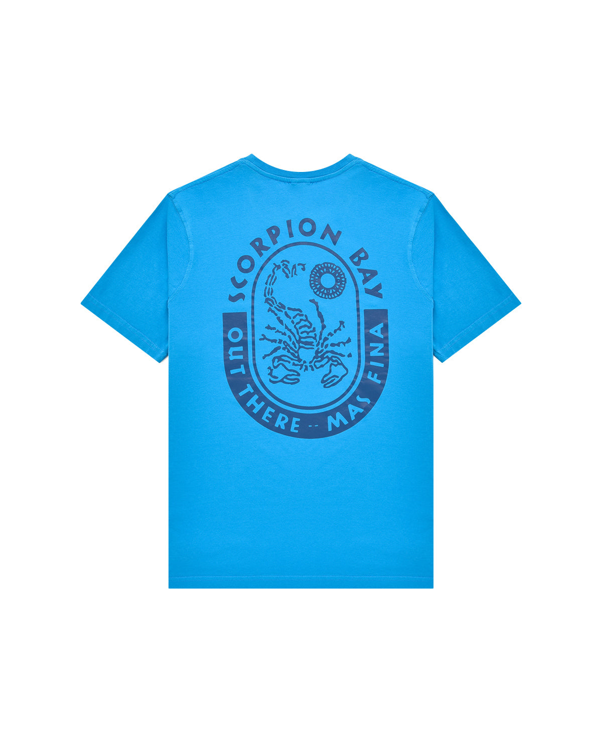 Uomo | T-Shirt Scorpion Bay Iconica Blu  In 100% Cotone Con Stampa Sul Retro