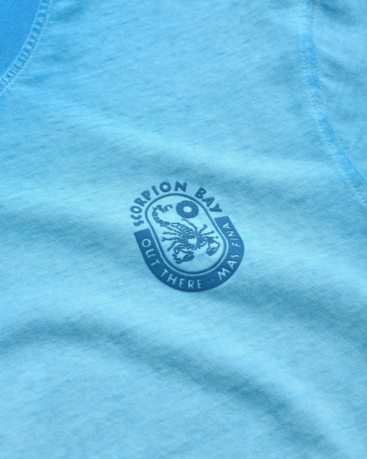 Uomo | T-Shirt Scorpion Bay Logo Essential Turchese 100% Cotone