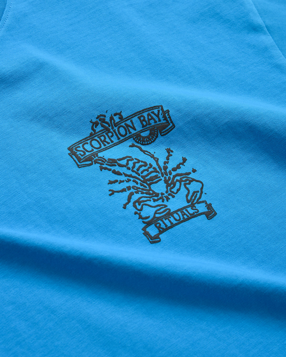 Men | Turquoise Ritual T-Shirt In 100 % Cotton With 'San Quintin Chiringuito' Og Print
