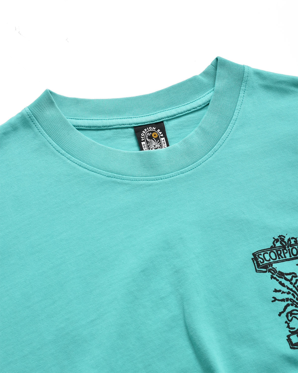 Men | Aquamarine Ritual T-Shirt In 100 % Cotton With 'Mosaic Scorpion' Og Print