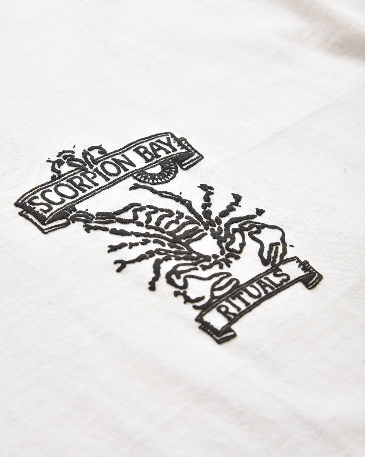 Men | White 100% Cotton Ritual T-Shirt With Og 'Olas Suerte' Print