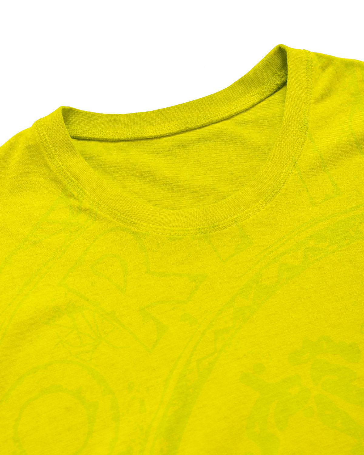Uomo | T-Shirt Doubleface Color Verde Acido Con Stampa "Logo Cutaway"